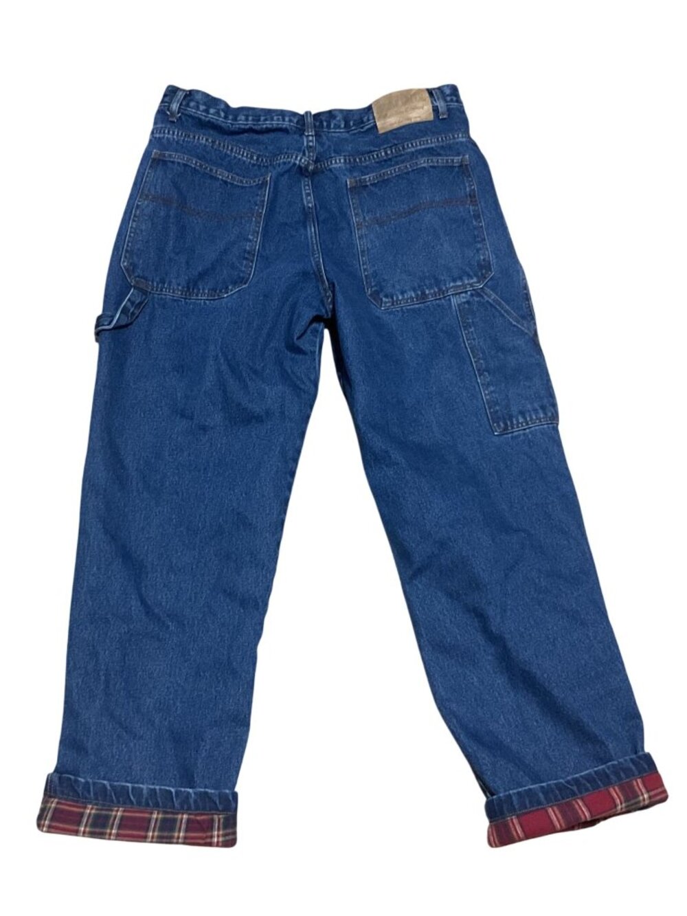 Moose Creek Flannel Lined Carpenter Jeans Sz 38 x 32 Dark Rinse Winter Mens